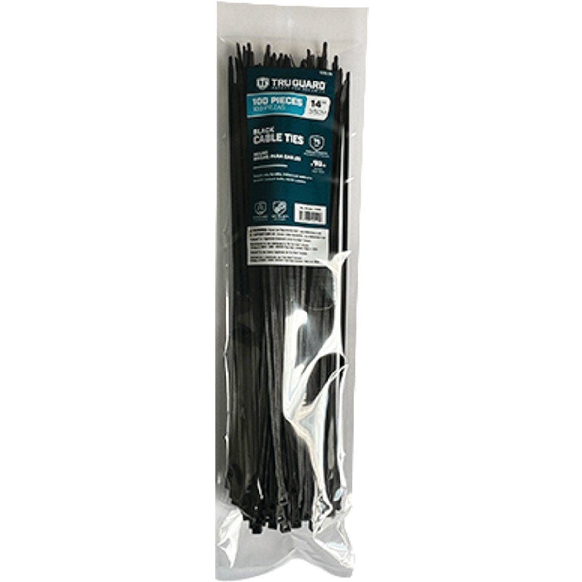 TruGuard 14 In. Black Self-Locking Cable Ties (100-Pack) - photo 2 TruGuard 14 In. Black Self-Locking Cable Ties (100-Pack) - photo 2