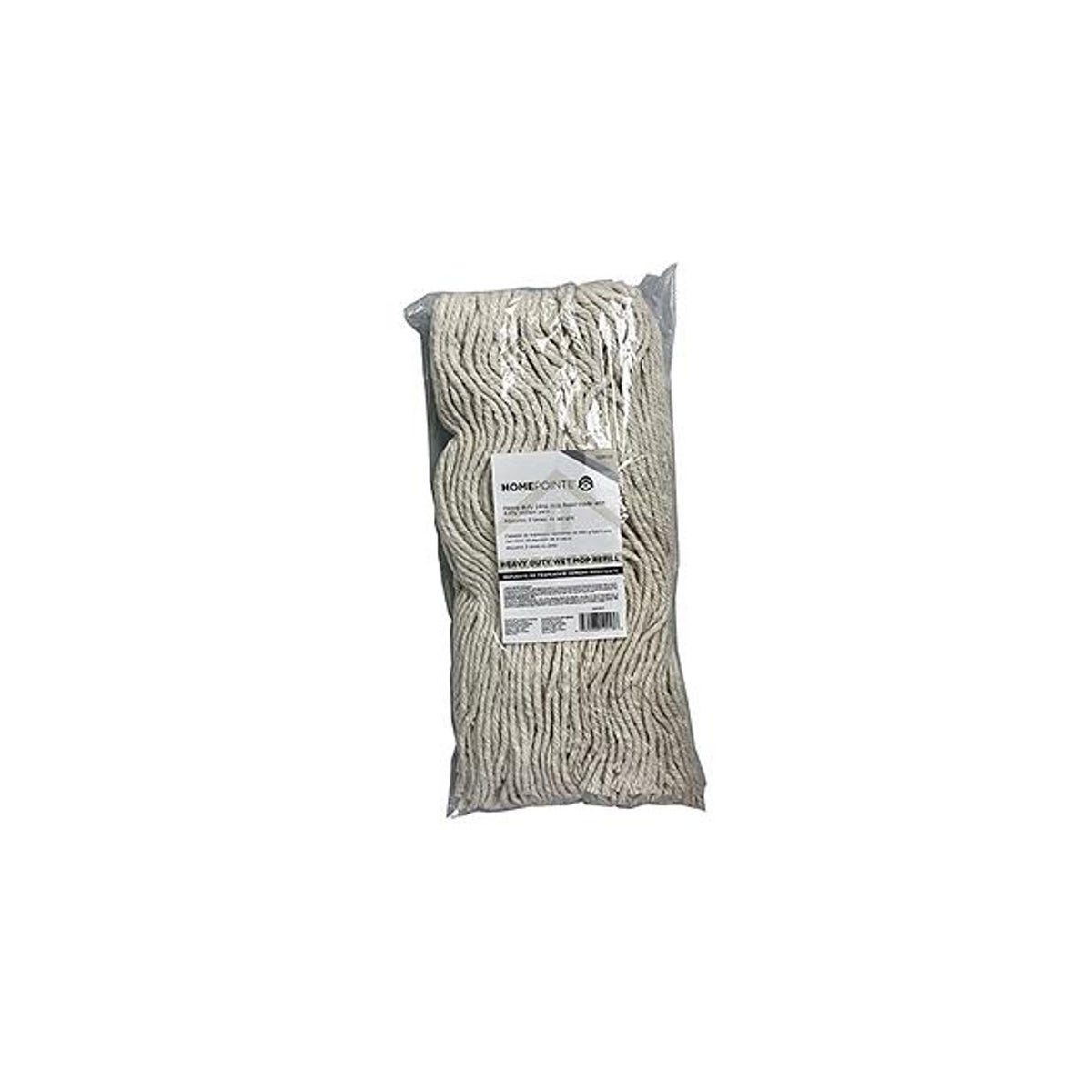 HomePointe 4-Ply Heavy-Duty Cotton Wet Mop Head Refill