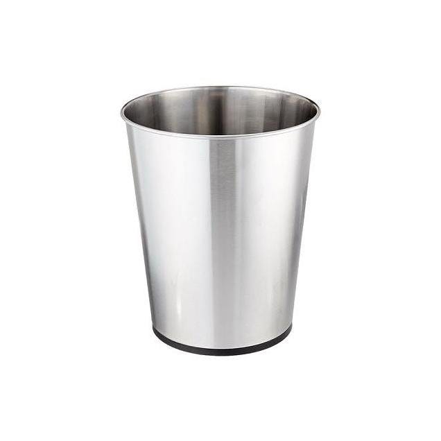 Moda At Home Chrome Stainless Steel Bathroom Waste Basket
