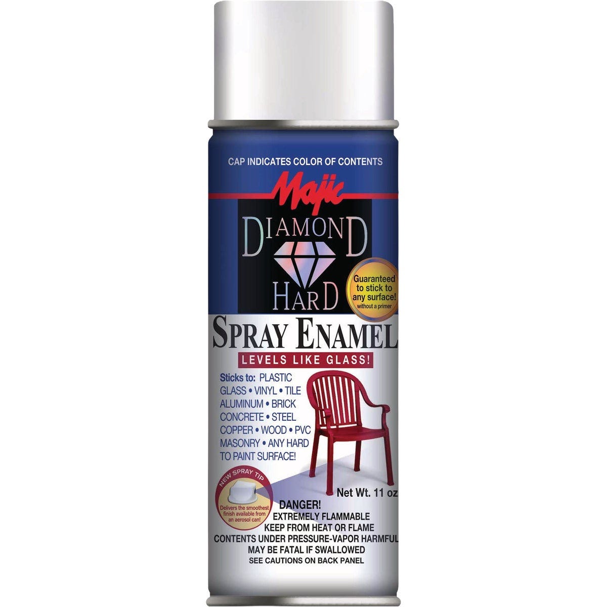 Majic Diamond Hard Aerosol Spray Enamel, Satin White, 12 Oz. - photo 2 Majic Diamond Hard Aerosol Spray Enamel, Satin White, 12 Oz. - photo 2