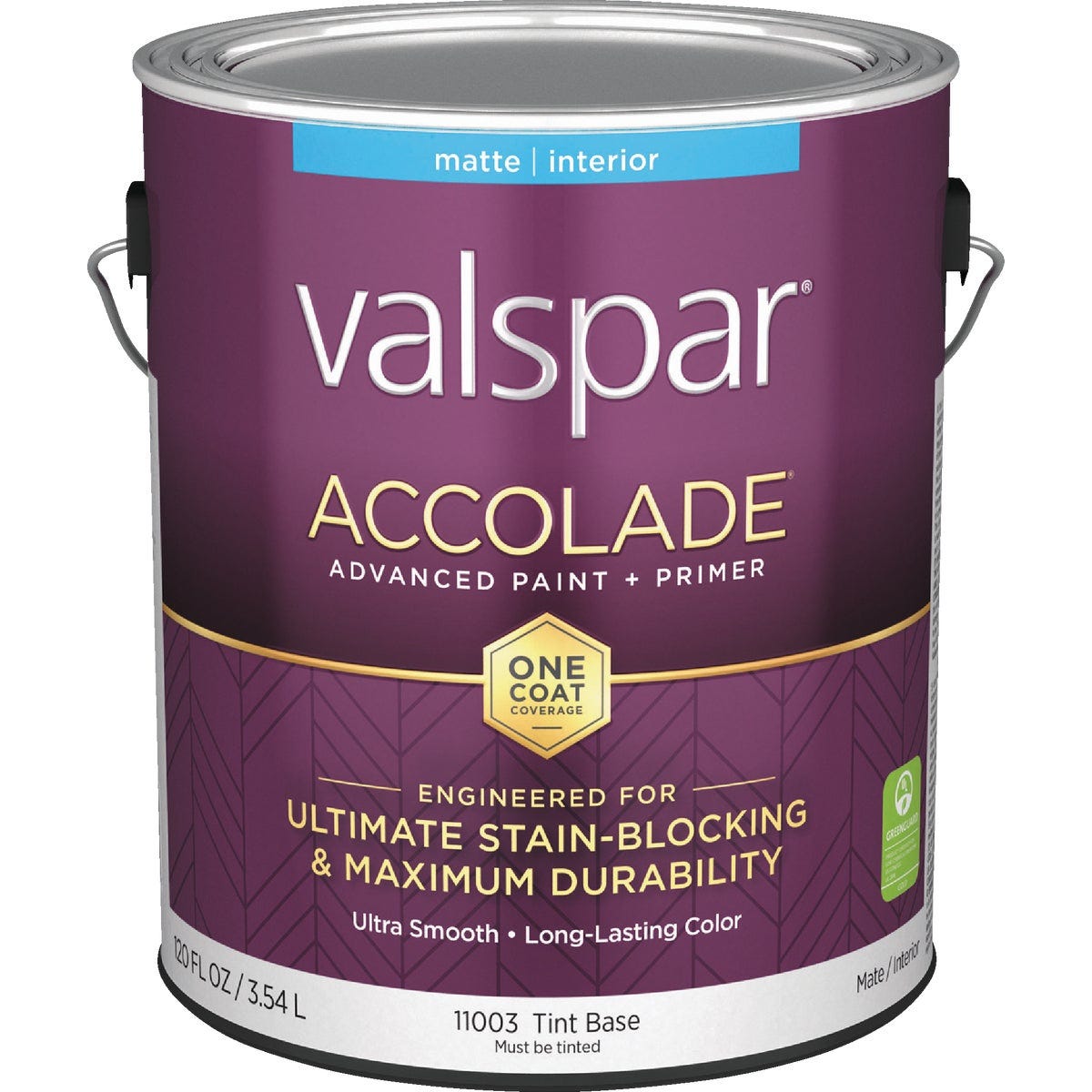 Valspar Accolade Super Premium 100% Acrylic Paint & Primer Matte Interior Wall Paint, Tint Base, 1 Gal.