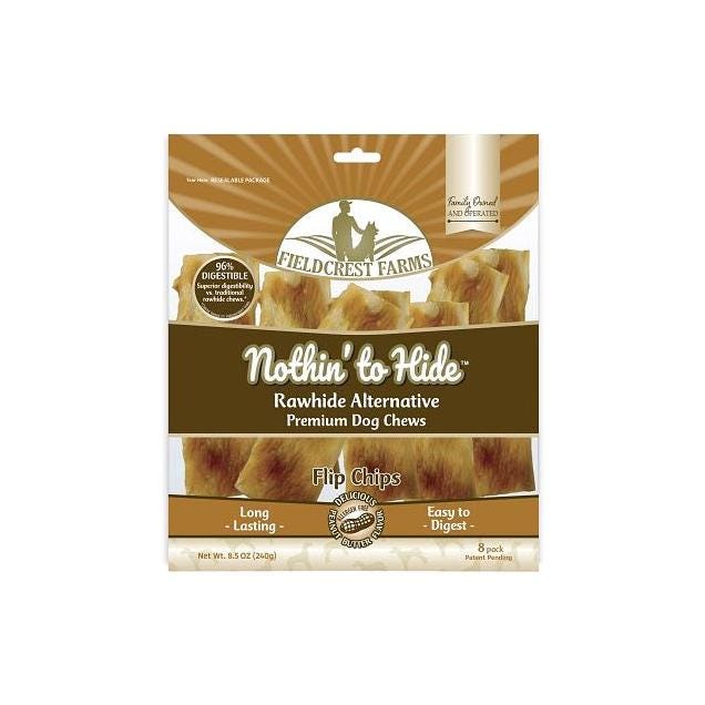 Fieldcrest Farms Nothin' to Hide 8-Pack Peanut Butter Flip Chip Dog Chew Treats