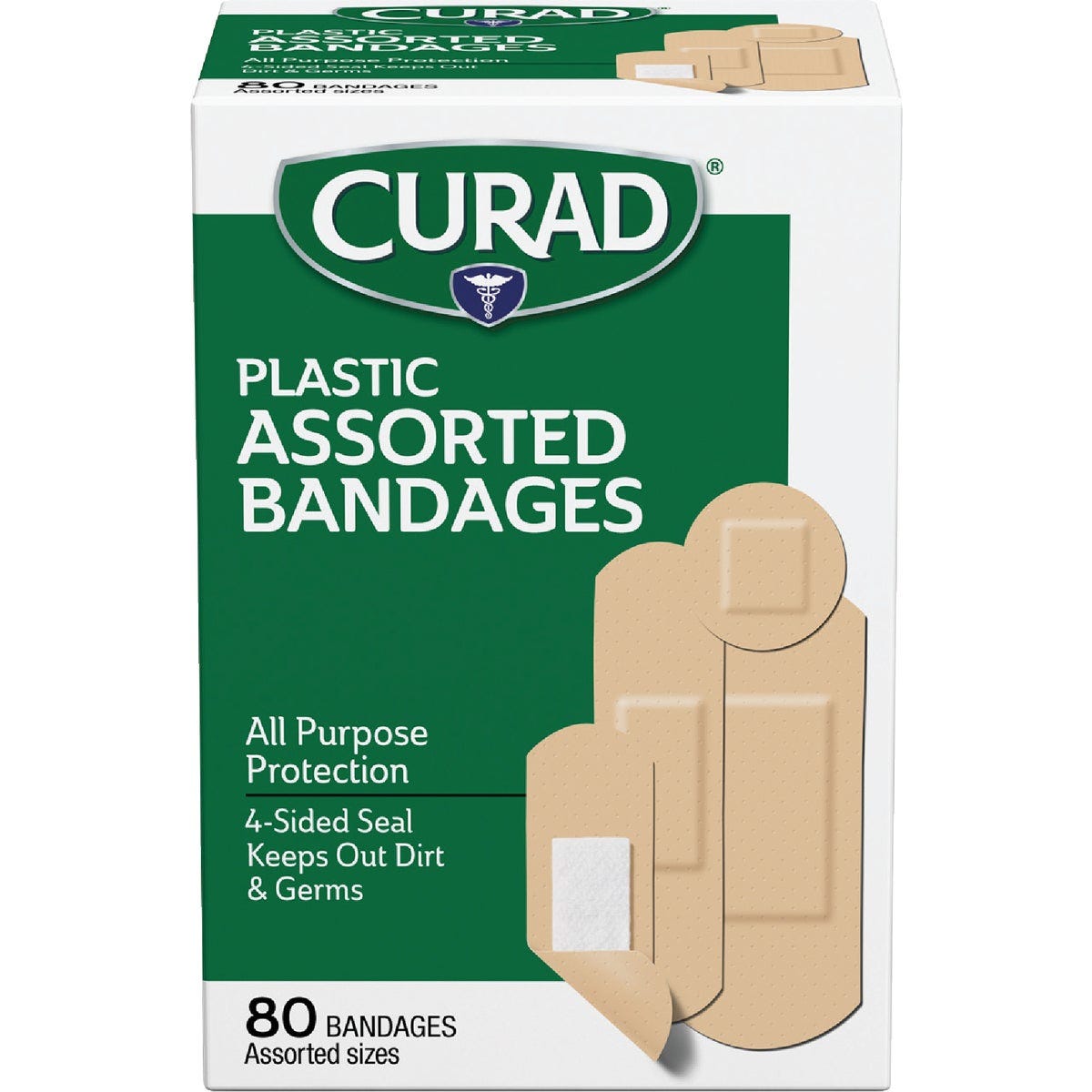 Curad Assorted Plastic Adhesive Bandages, (80 Ct.)