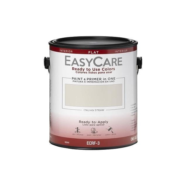 EasyCare Ready to Use Colors 1 Gal. Interior Flat Latex Paint & Primer, Italian Straw