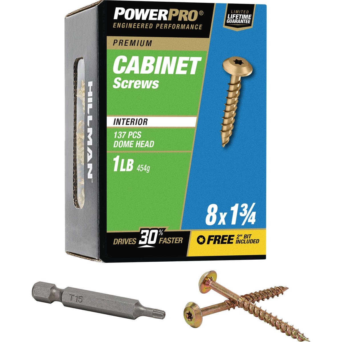 Hillman PowerPro #8 x 1-3/4 In. Premium Interior Cabinet Screw (137-Count) Hillman PowerPro #8 x 1-3/4 In. Premium Interior Cabinet Screw (137-Count)