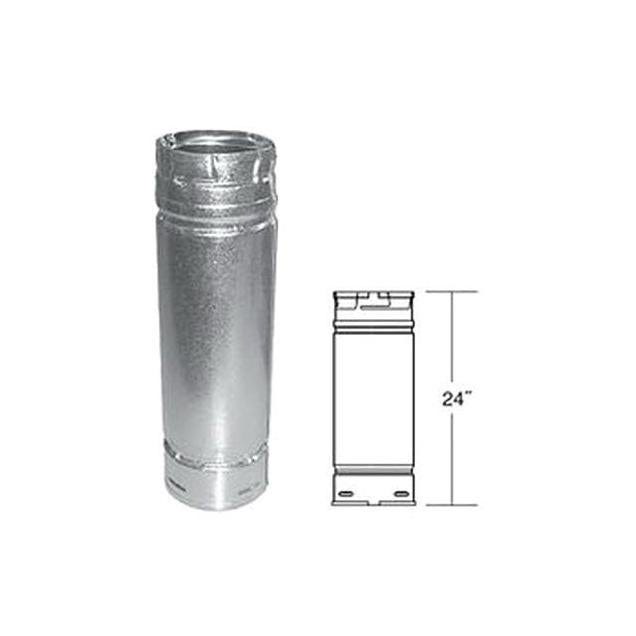 DuraVent 3 In. x 24 In. Twist Lock Pellet Stove Pipe