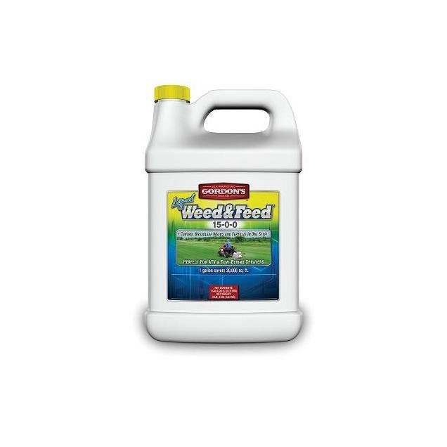 Gordon's Weed & Feed 1 Gal. 15-0-0 20,000 Sq. Ft. Pre-Mixed Liquid Lawn Fertilizer with Weed Killer Gordon's Weed & Feed 1 Gal. 15-0-0 20,000 Sq. Ft. Pre-Mixed Liquid Lawn Fertilizer with Weed Killer