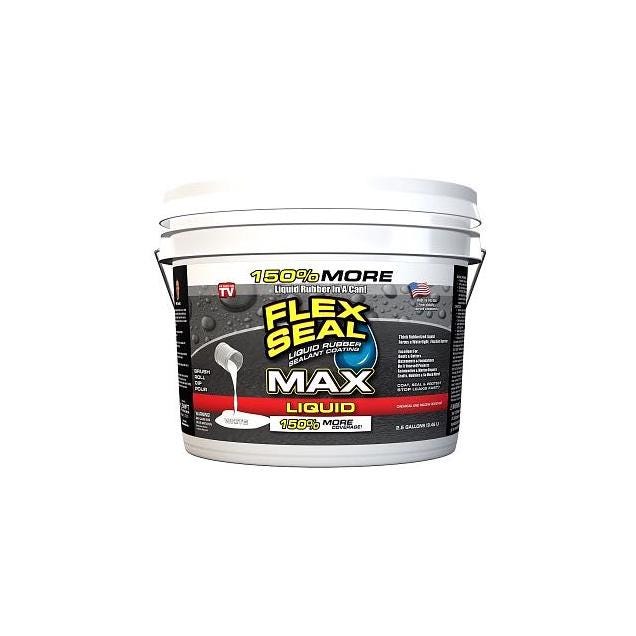 FLEX SEAL Flex Liquid Max 2-1/2 Gal. White Rubber Sealant FLEX SEAL Flex Liquid Max 2-1/2 Gal. White Rubber Sealant