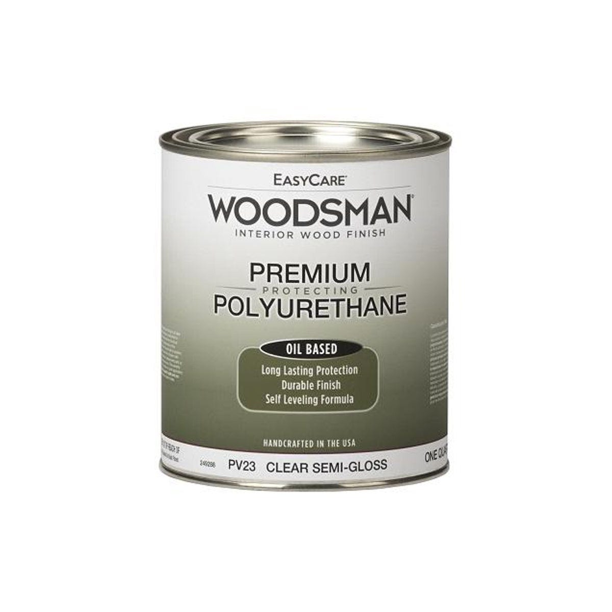 EasyCare Woodsman Fast Dry 1 Qt. Oil Base Varnish Polyurethane Interior Wood Finish, Clear Semi-Gloss