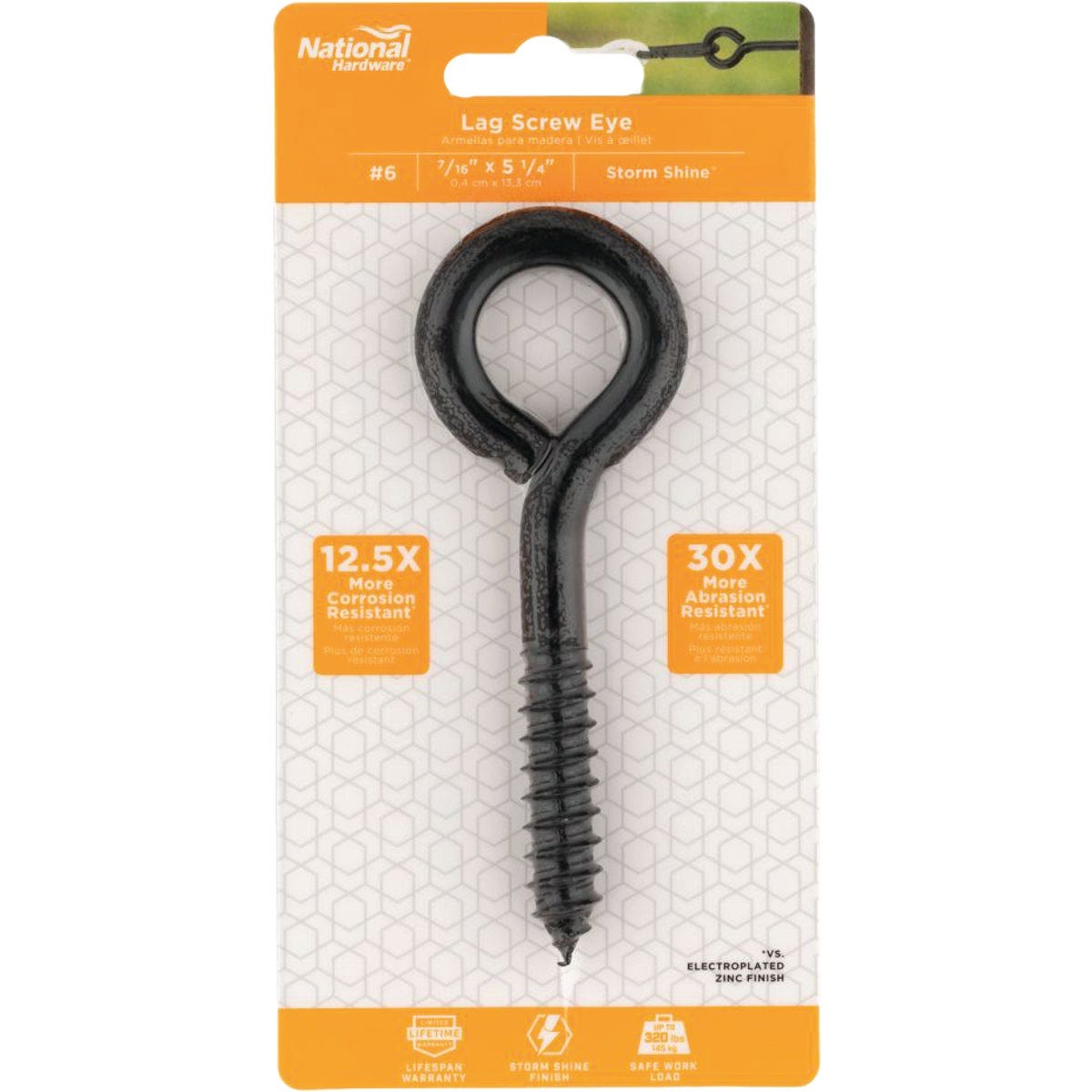 National Hardware 7/16 In. x 5-1/4 In. Storm Shine Screw Eye - photo 2