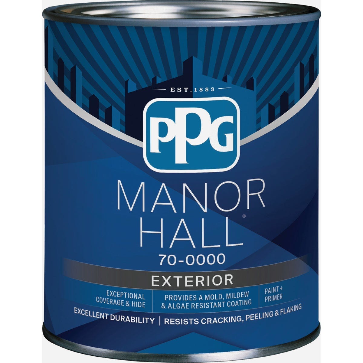 Manor Hall Exterior Paint + Primer Satin Ultra Deep Base Quart- Manor Hall Exterior Paint + Primer Satin Ultra Deep Base Quart-