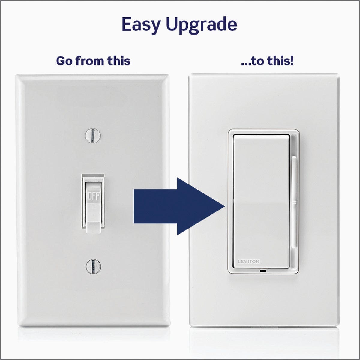 Leviton Decora Incandescent/Halogen/LED White Antimicrobial Treated Rocker Slide Dimmer - photo 2 Leviton Decora Incandescent/Halogen/LED White Antimicrobial Treated Rocker Slide Dimmer - photo 2