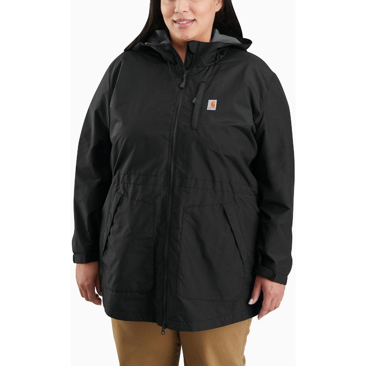Carhartt Rain Defender Women's XS Regular Black Lightweight Coat, Relaxed Fit - photo 4