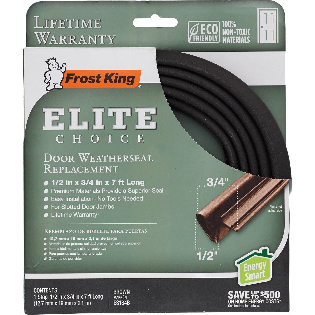 Frost King 3/4 In. x 7 Ft. Brown Door Jamb Weatherstrip - photo 2 Frost King 3/4 In. x 7 Ft. Brown Door Jamb Weatherstrip - photo 2