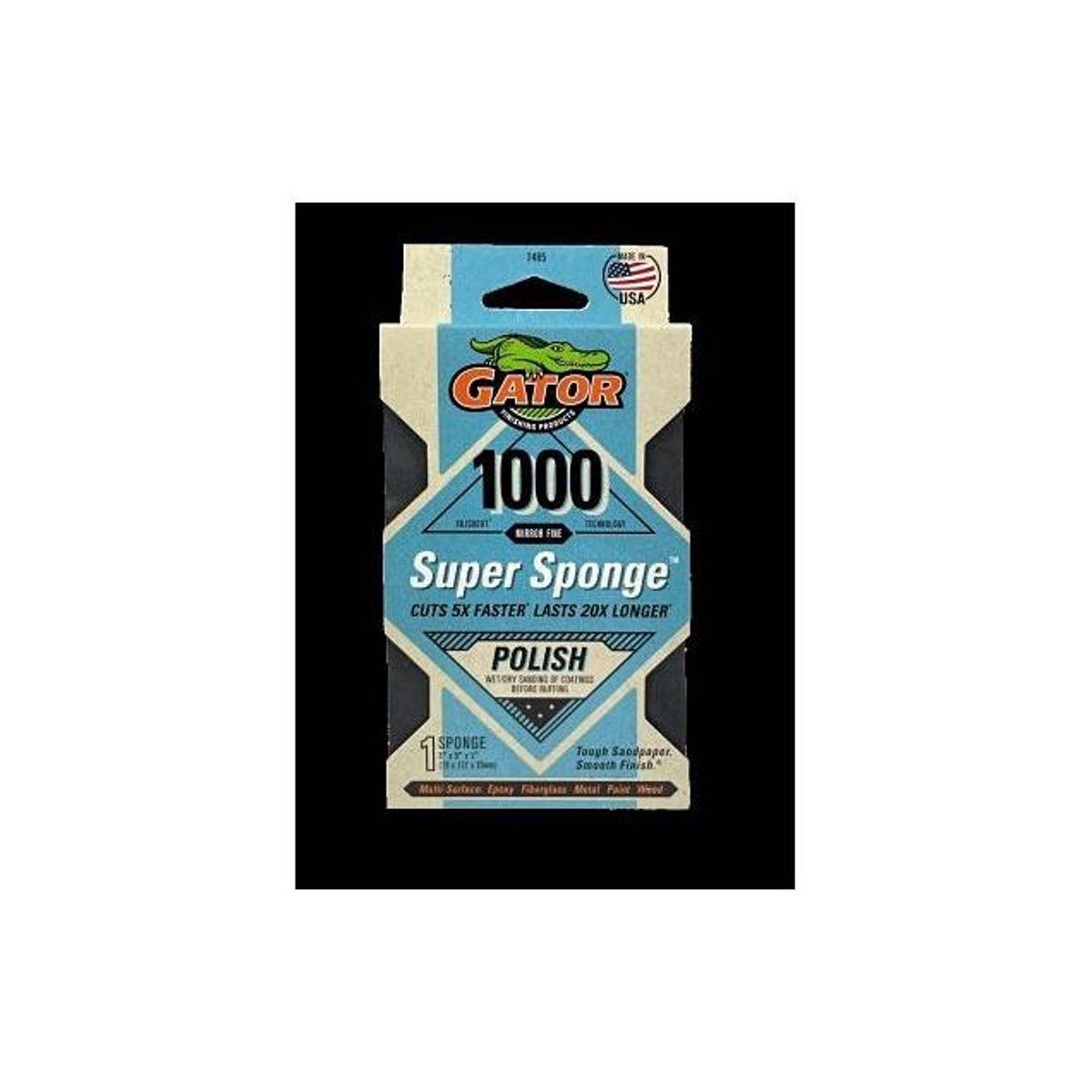 Gator 3 In. x 5 In. 1000-Grit Sanding Sponge