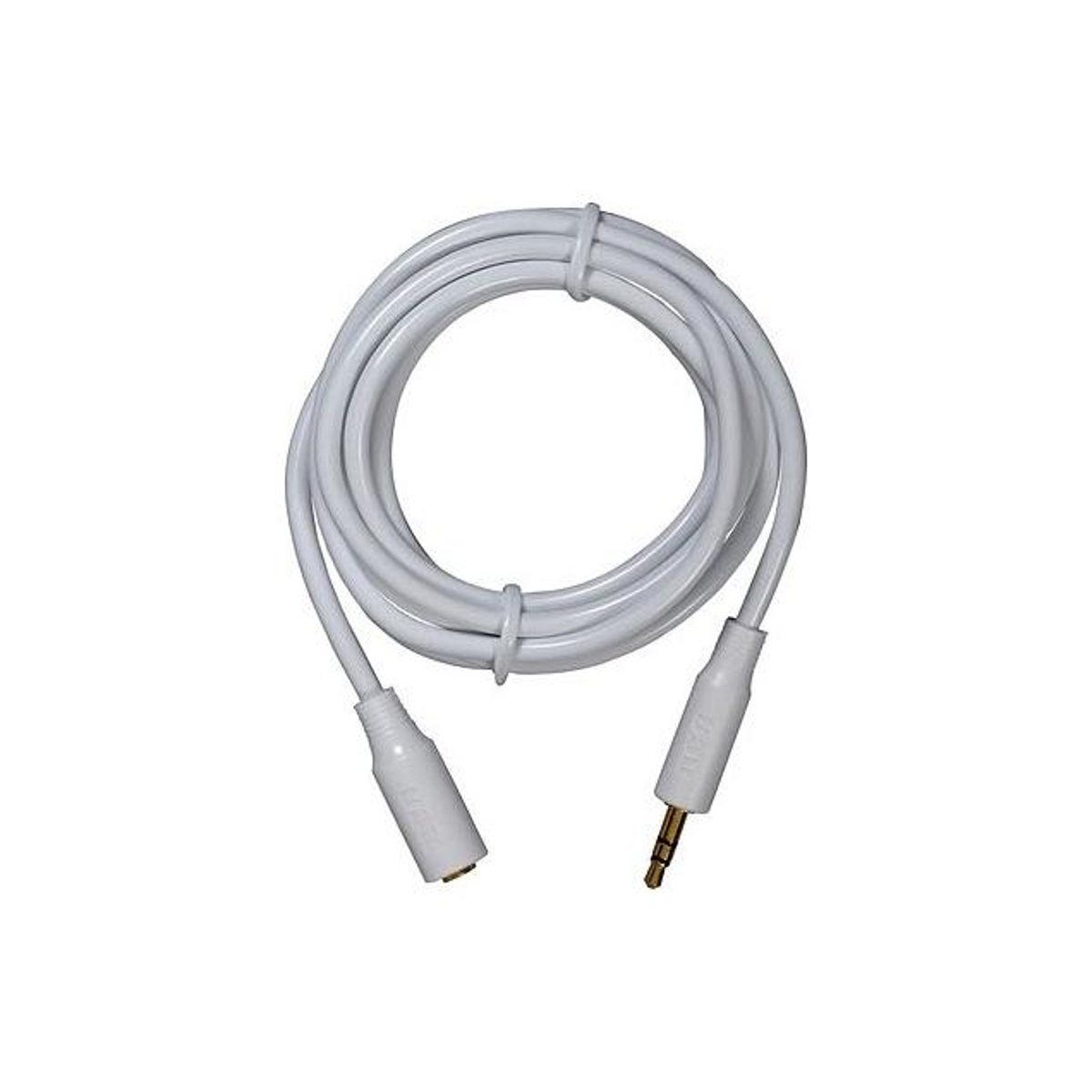 Audiovox 6 Ft. 3.5mm White Stereo Extension Cable
