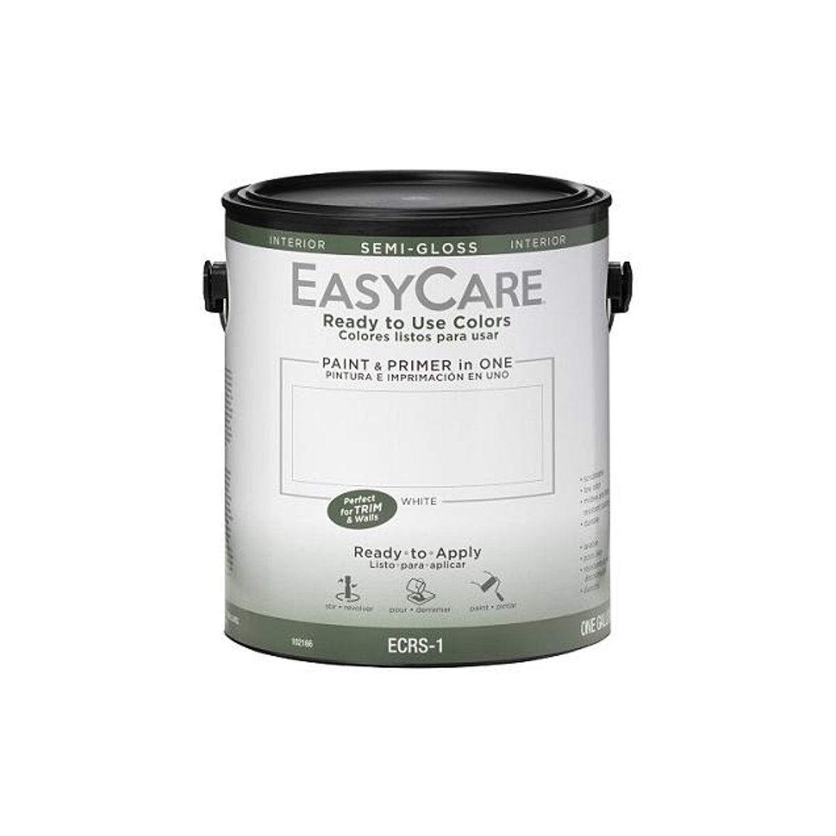 EasyCare Ready to Use Colors 1 Gal. Interior Semi-Gloss Latex Paint & Primer, White