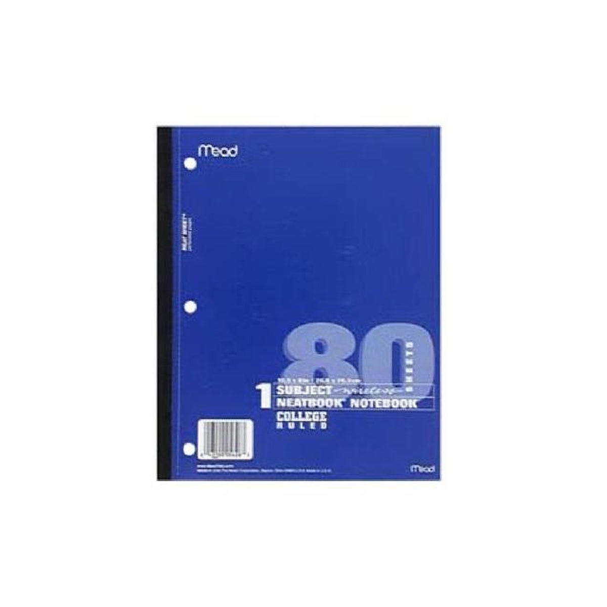 Mead 10.5 In. x 8 In. White College Ruled Neatbook Wireless Notebook (80-Sheet) Mead 10.5 In. x 8 In. White College Ruled Neatbook Wireless Notebook (80-Sheet)