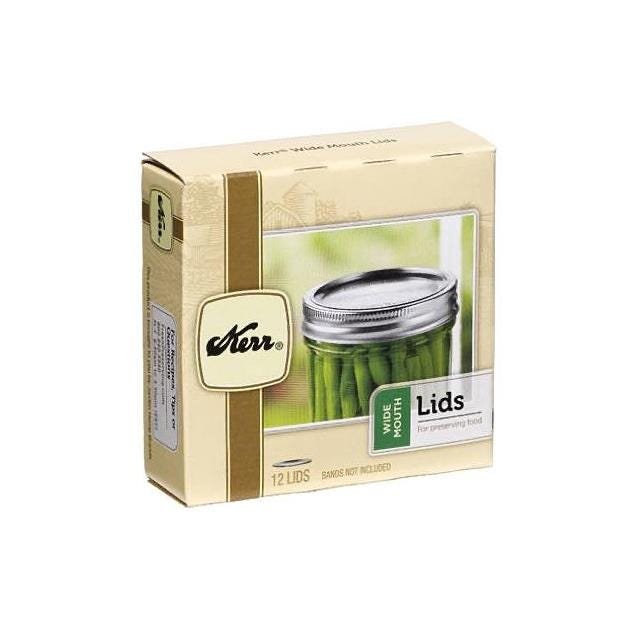 Kerr 12-Pack Wide-Mouth Mason Jar Canning Lids without Bands