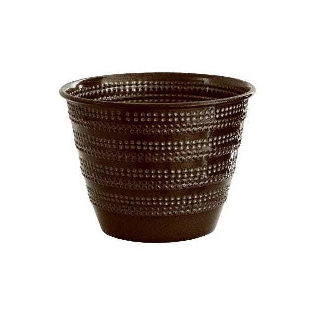 Robert Allen IronStone 6 In. Cobblestone Pattern Graphite Metal Planter Robert Allen IronStone 6 In. Cobblestone Pattern Graphite Metal Planter