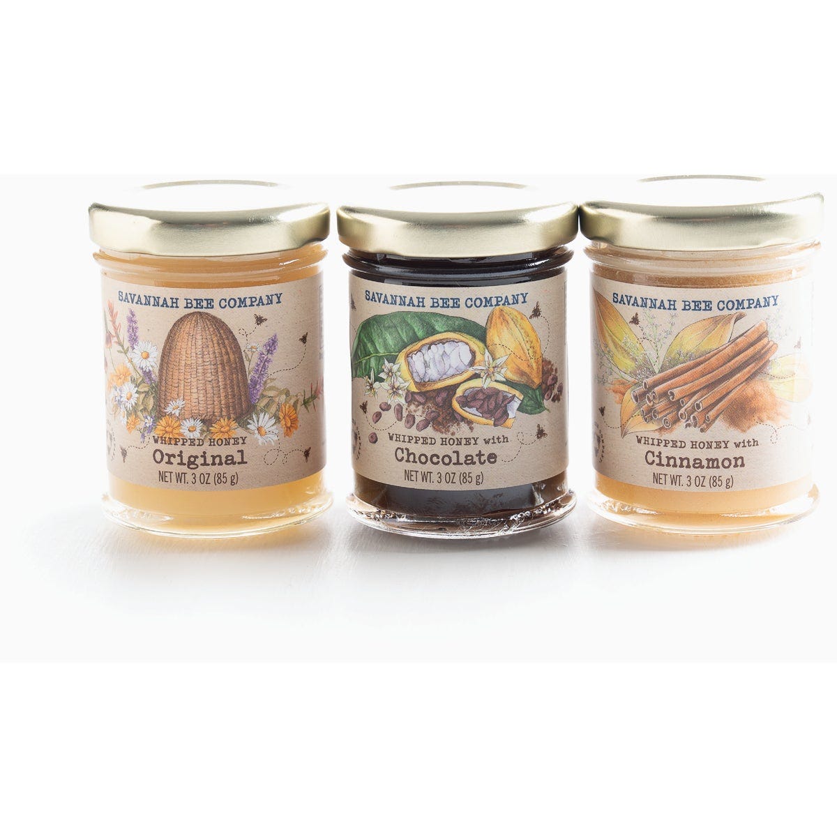 Savannah Bee Company 3 Oz. Whipped Honey Set, Original, Chocolate, & Cinnamon - photo 2 Savannah Bee Company 3 Oz. Whipped Honey Set, Original, Chocolate, & Cinnamon - photo 2