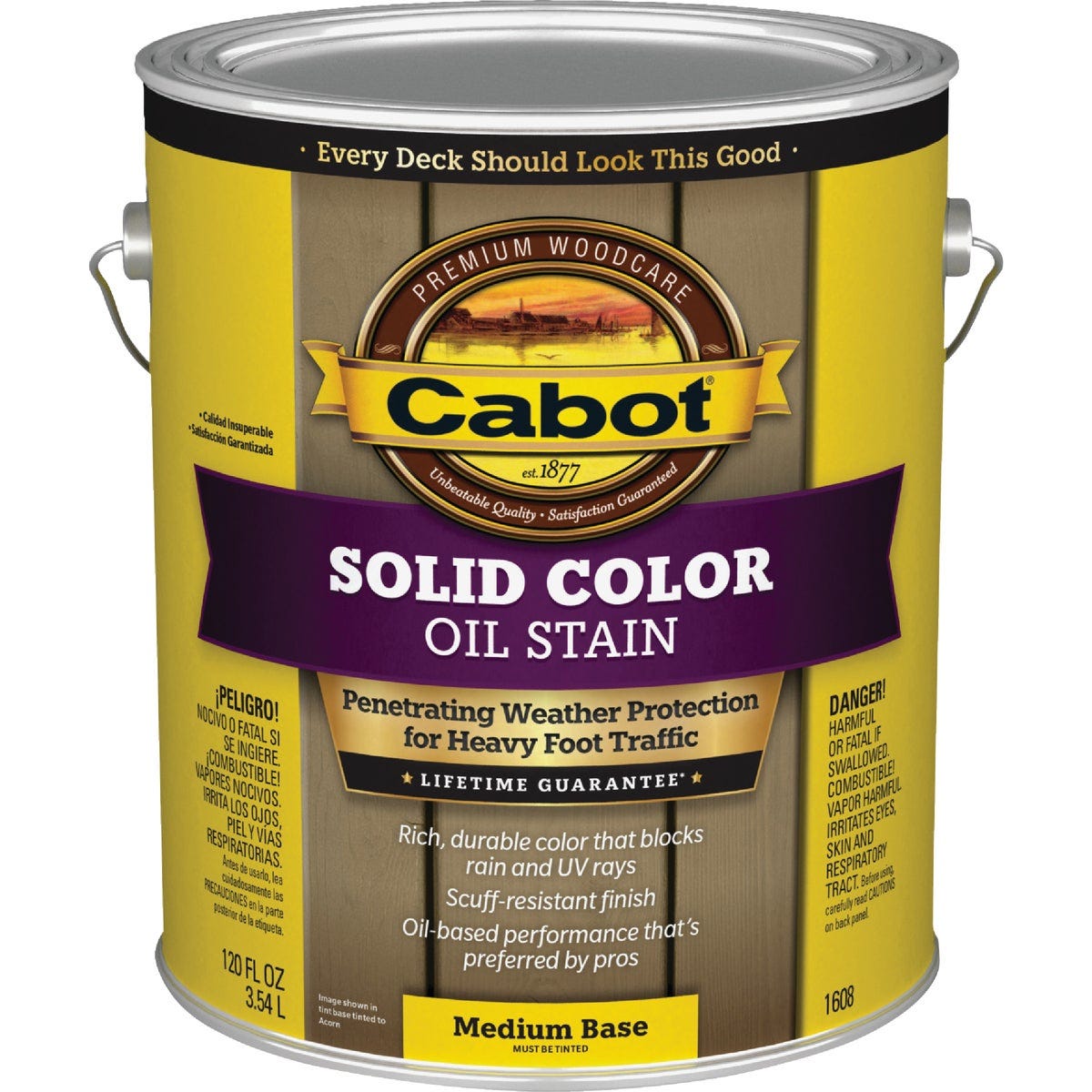 Cabot Solid Color Oil Stain, Medium Base, 1 Gal. Cabot Solid Color Oil Stain, Medium Base, 1 Gal.