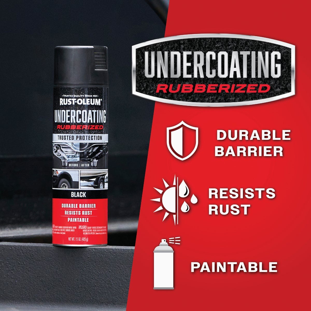 Rust-Oleum Stops Rust Black 15 Oz. Undercoating - photo 3 Rust-Oleum Stops Rust Black 15 Oz. Undercoating - photo 3
