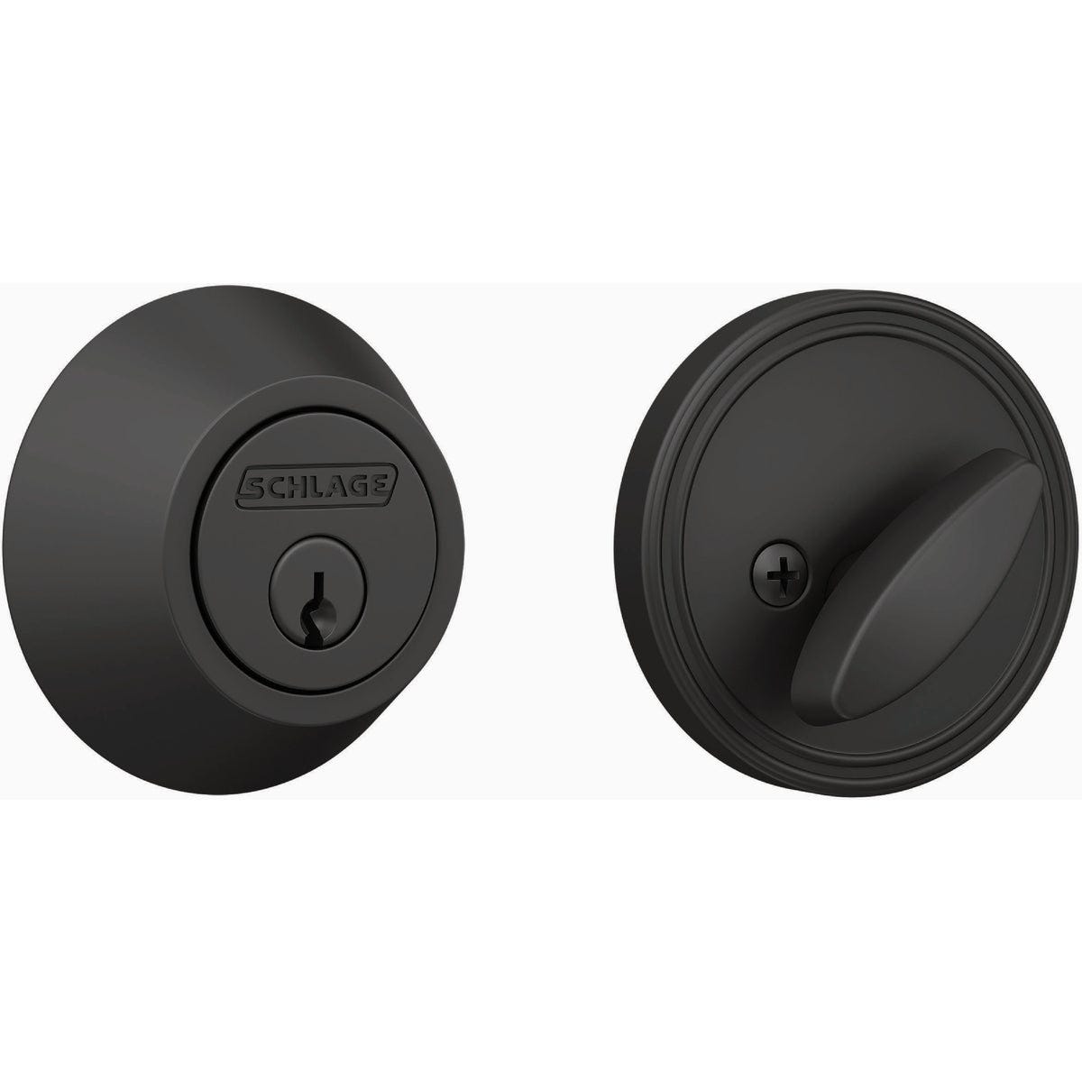 Schlage J Series, Single Cylinder Deadbolt, 622 Matte Black Finish Schlage J Series, Single Cylinder Deadbolt, 622 Matte Black Finish