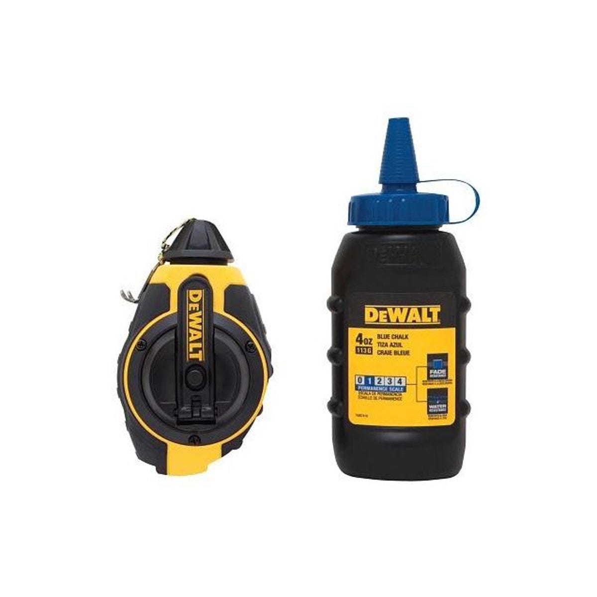 DeWalt 3:1 Chalk Reel + 4 Oz. Blue Chalk Kit