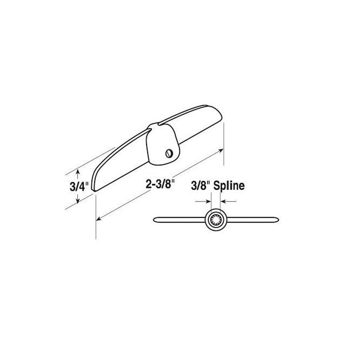 Prime-Line 3/8 In. Bronze Tee Handle Casement Window Operator (2-Pack) - photo 2
