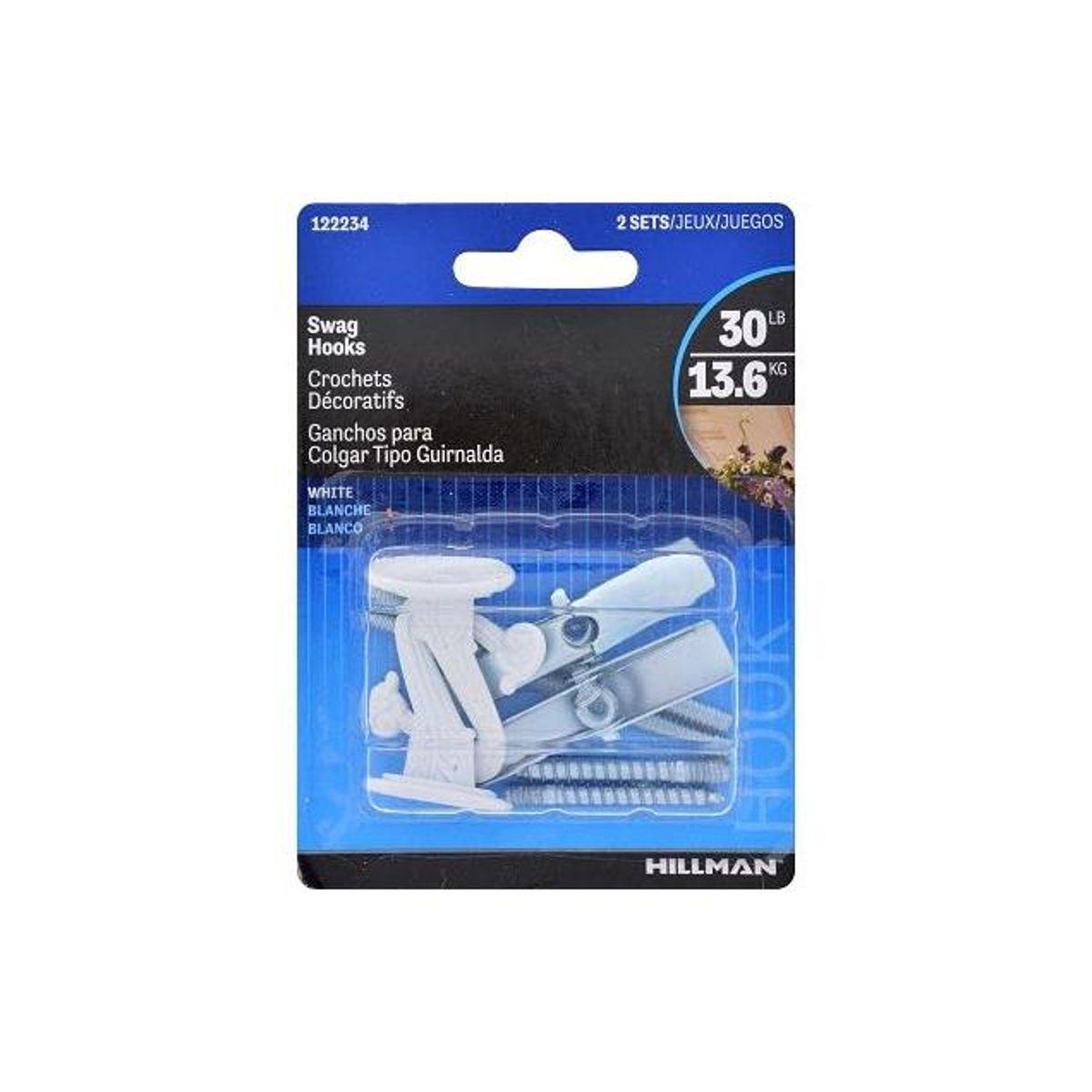 Hillman White Swag Hooks (2-Pack) - photo 2 Hillman White Swag Hooks (2-Pack) - photo 2