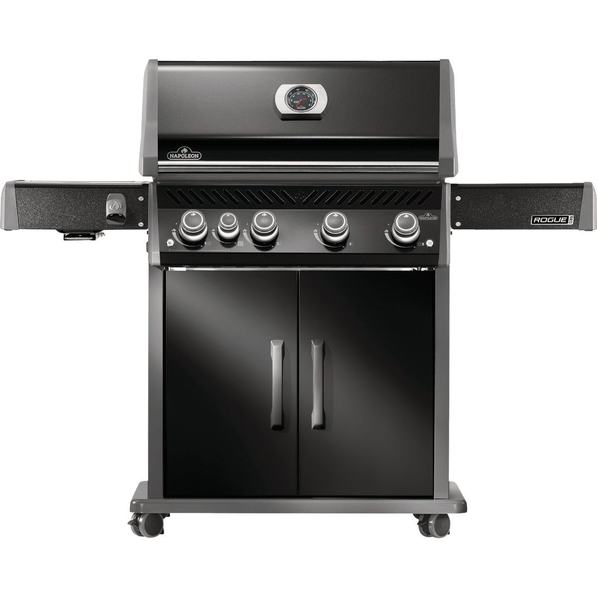 Napoleon Rogue Pro 525 4-Burner LP Gas Grill with Infrared Side Burner, Black
