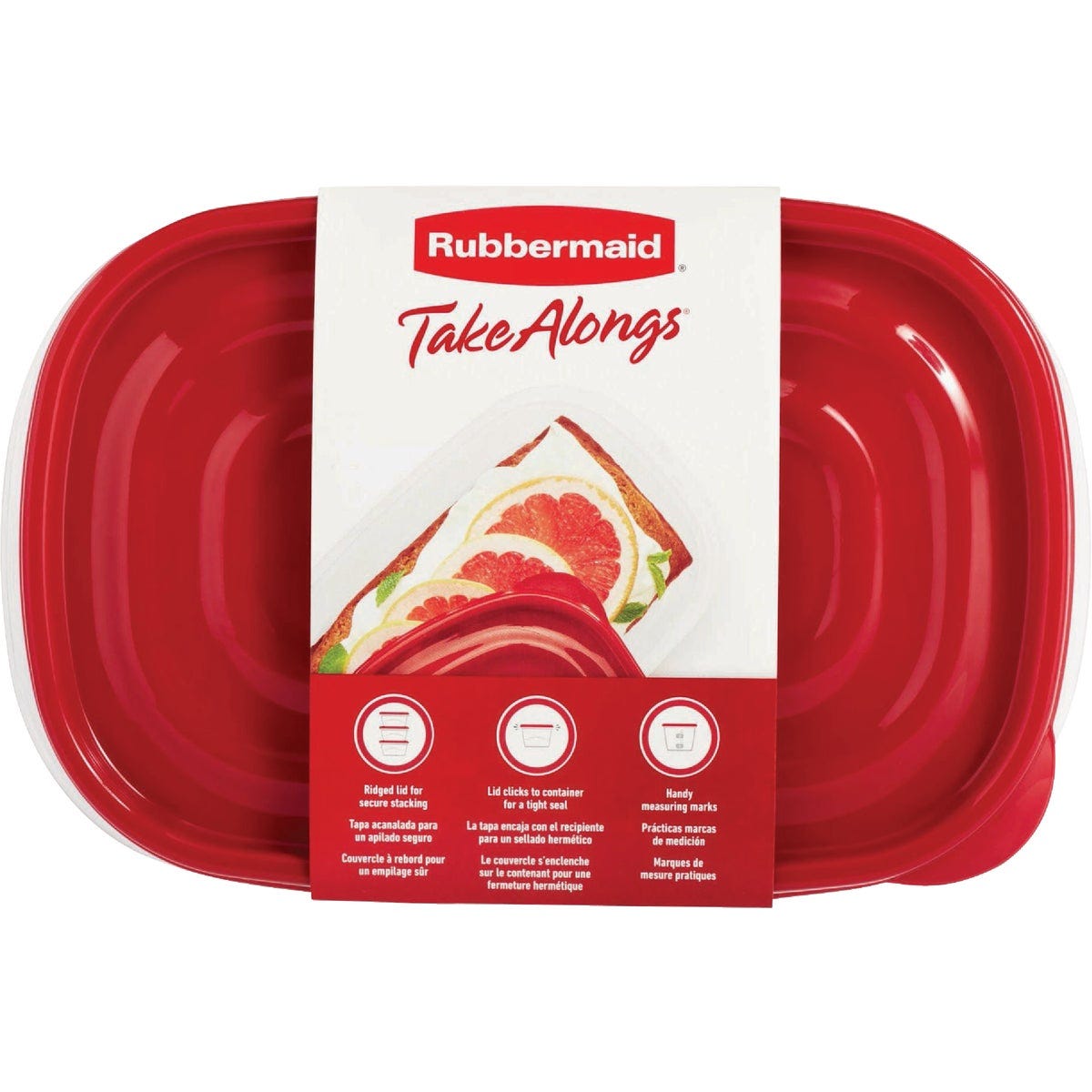 Rubbermaid TakeAlongs Red Food Storage Containers, 8 Cup (2-Pack) - photo 2 Rubbermaid TakeAlongs Red Food Storage Containers, 8 Cup (2-Pack) - photo 2