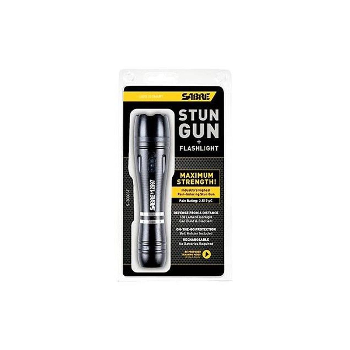 Sabre Maximum Strength Stun Gun & Flashlight with Holster & Aluminum Case Sabre Maximum Strength Stun Gun & Flashlight with Holster & Aluminum Case