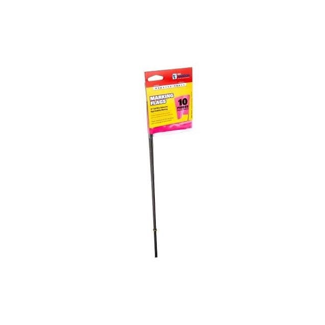 C.H. Hanson 15 In. Stake Fluorescent Pink Marking Stake Flags (10-Pack)