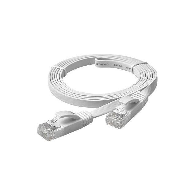 RCA 5 Ft. CAT-6 Flat White Network Cable