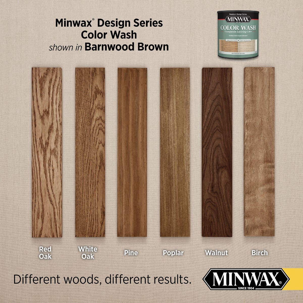 Minwax Color Wash Transparent Layering Color, Barnwood Brown, 1 Qt. Minwax Color Wash Transparent Layering Color, Barnwood Brown, 1 Qt.