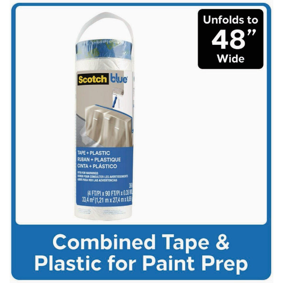 Scotch Blue 48 In. x 30 Yd. Pre-taped Painter's Tape and Plastic - photo 4 Scotch Blue 48 In. x 30 Yd. Pre-taped Painter's Tape and Plastic - photo 4