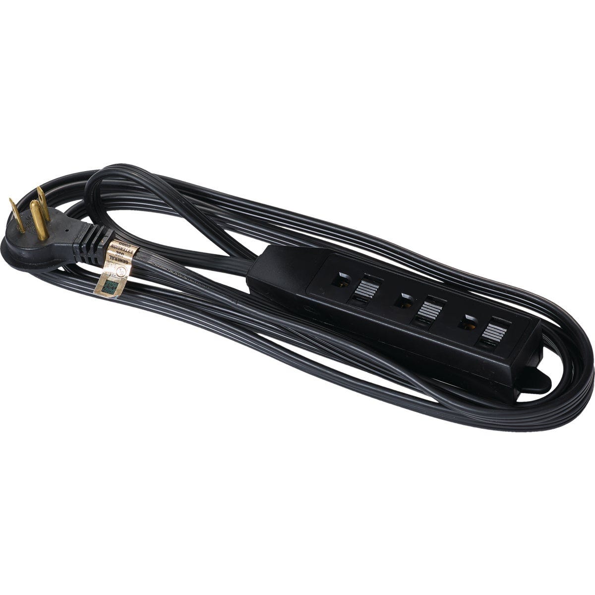 Master Electrician 8 Ft. 16/3 Flat Plug Black Extension Cord - photo 2