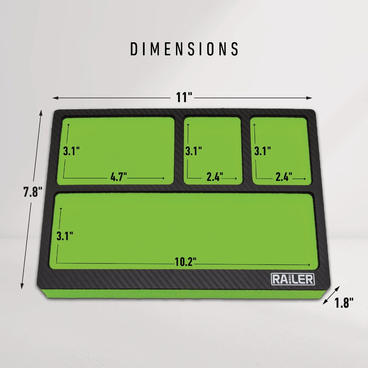 Railer EVA Medium Pro Tool Drawer Organizer, Hi-Vis Green- - photo 4