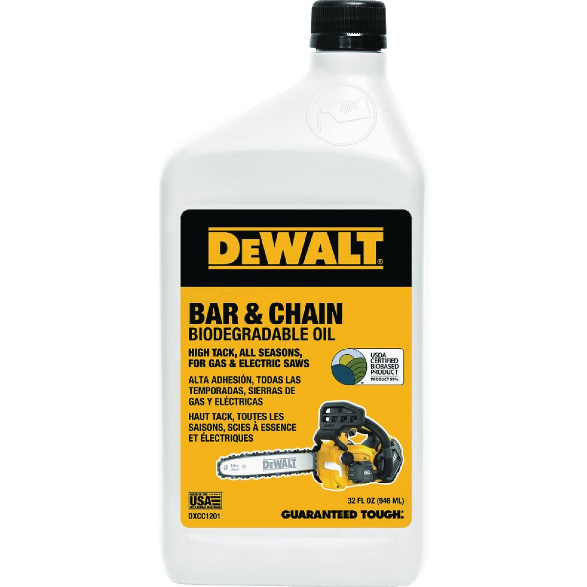 DEWALT 32 Oz. Bar & Chain Biodegradable Oil DEWALT 32 Oz. Bar & Chain Biodegradable Oil