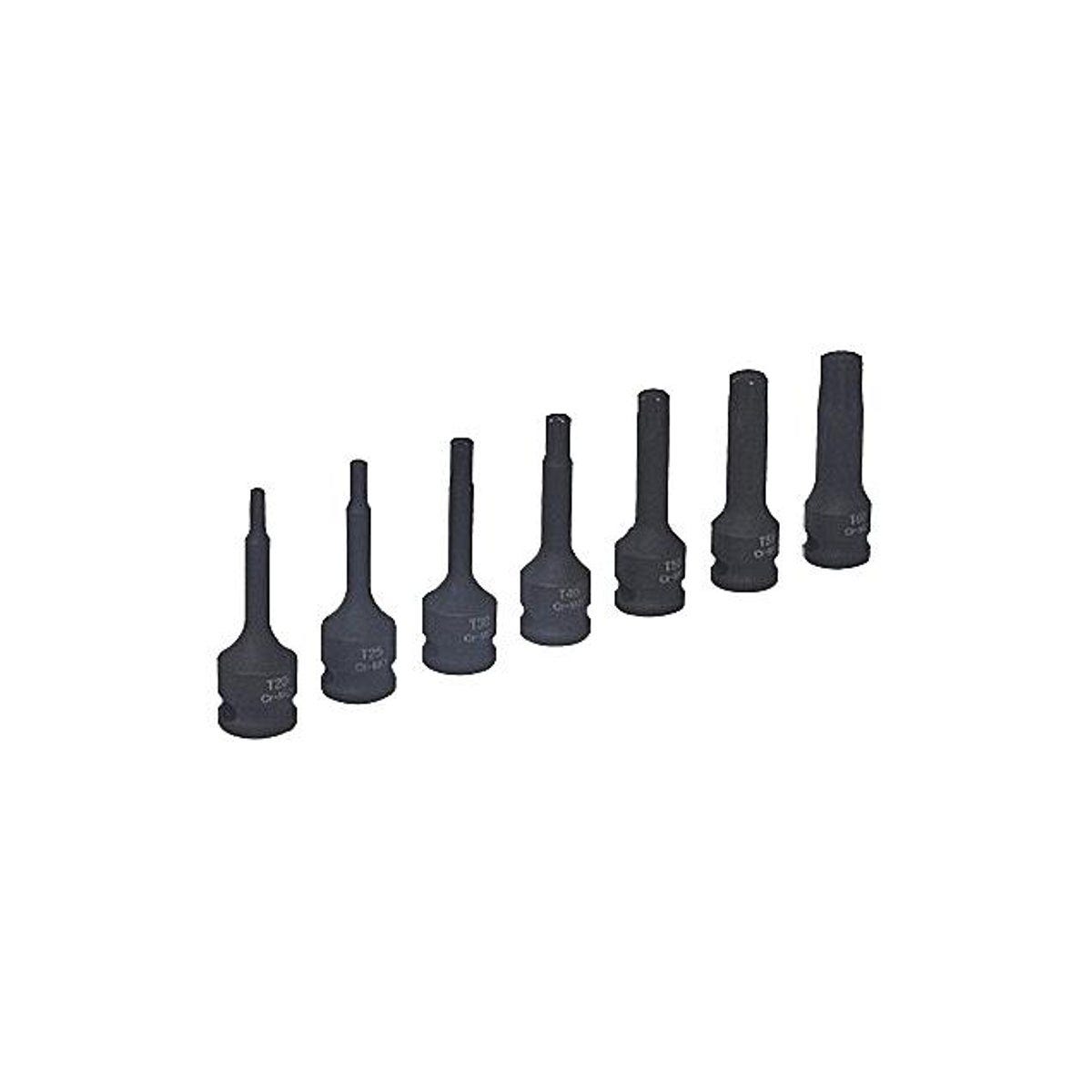 7-Piece 3/8 In. Drive Torx Impact Socket Bit Set 7-Piece 3/8 In. Drive Torx Impact Socket Bit Set