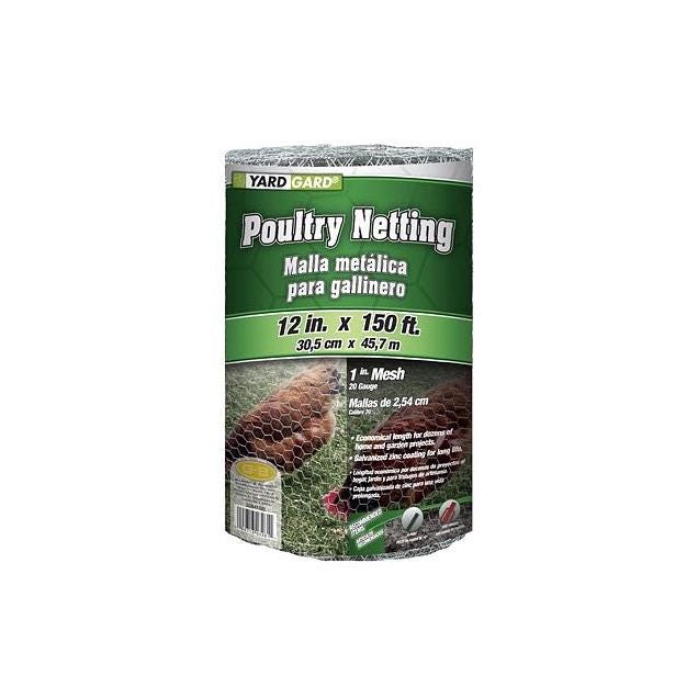 YardGard 12 In. x 150 Ft. Galvanized Poultry Netting