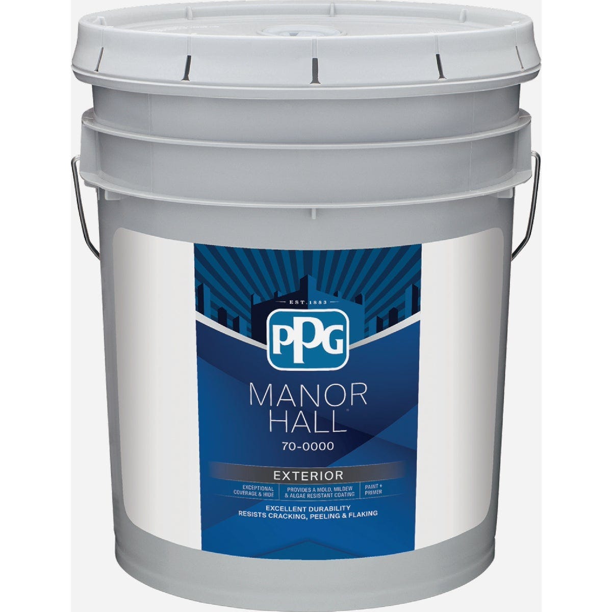 Manor Hall Exterior Paint + Primer Eggshell Ultra Deep Base Gallon