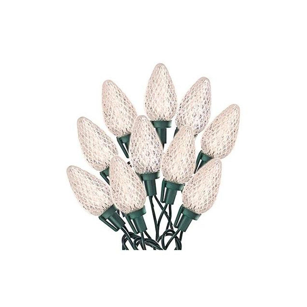 Holiday Wonderland Warm White Faceted 75-Bulb C9 Christmas LED String Light Set