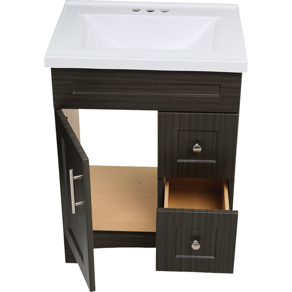 Royal Cabinets Moderna Grigio 31 In. W x 19 In. D x 36 In. H Vanity with White Cultured Marble Top - photo 6 Royal Cabinets Moderna Grigio 31 In. W x 19 In. D x 36 In. H Vanity with White Cultured Marble Top - photo 6