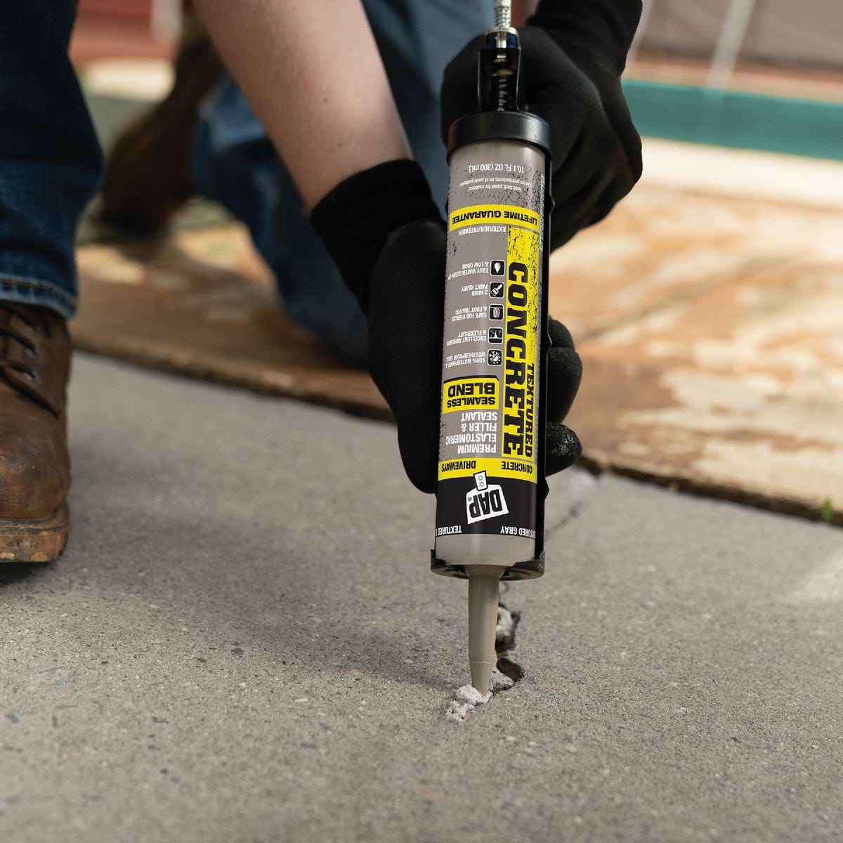 DAP 10.1 Oz. Textured Concrete Premium Elastomeric Latex Filler & Sealant - photo 6 DAP 10.1 Oz. Textured Concrete Premium Elastomeric Latex Filler & Sealant - photo 6