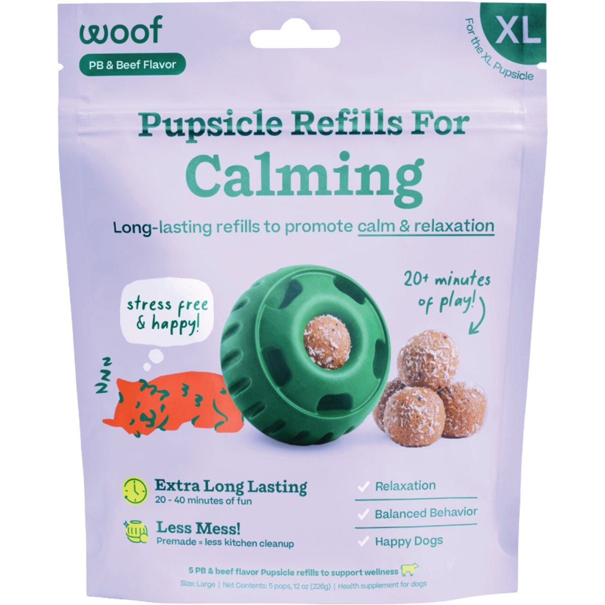 Woof Pupsicle XL Calming Refill Pop Treat (5-Pack) Woof Pupsicle XL Calming Refill Pop Treat (5-Pack)