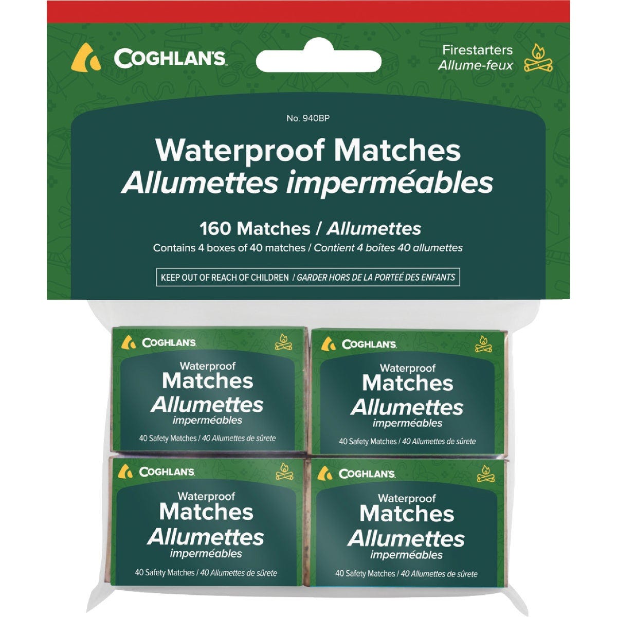 Coghlans Waterproof Matches (4-Pack) Coghlans Waterproof Matches (4-Pack)