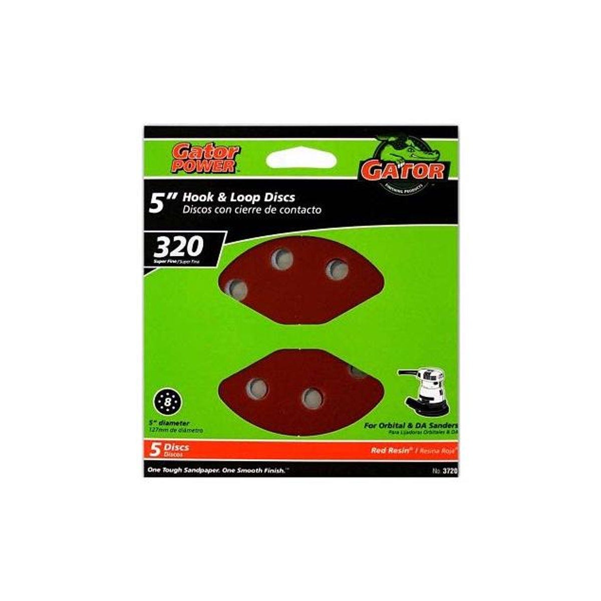 Gator 320-Grit 8-Hole Vented Sanding Disc (5-Pack) Gator 320-Grit 8-Hole Vented Sanding Disc (5-Pack)